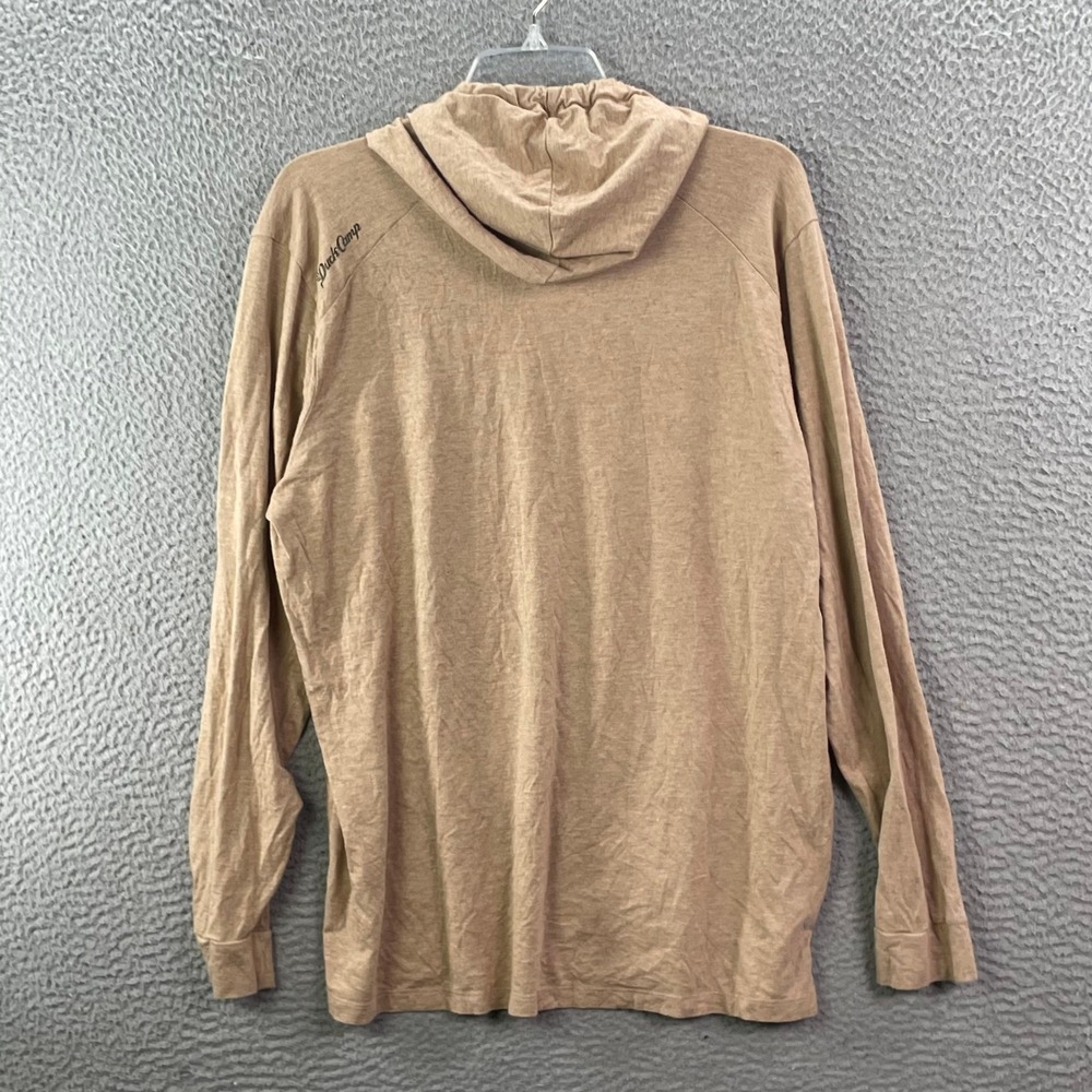 Duck Camp Hoodie Mens XL Tan Lightweight Outdoor Performance Long Sleeve Shirt - Picture 2 of 11
